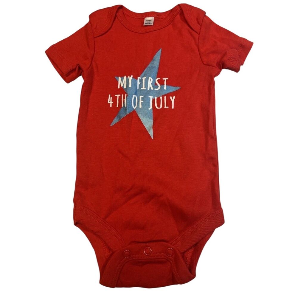 NWT Okie Dokie Baby Bodysuit 3M My First 4th of July Patriotic Outfit
